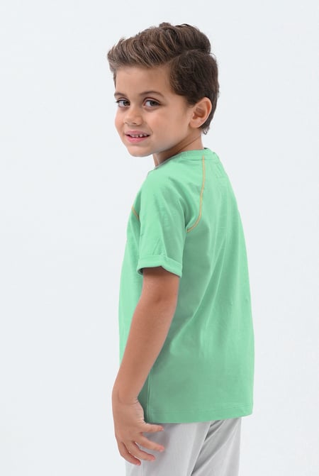 Green Zoo Carnival Printed T-Shirt