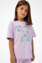 Girls Oversized Printed T-Shirt