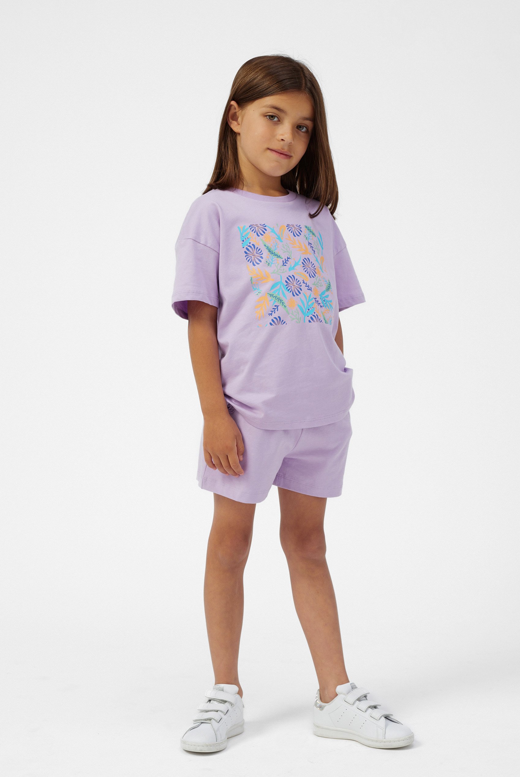 Girls Oversized Printed T-Shirt