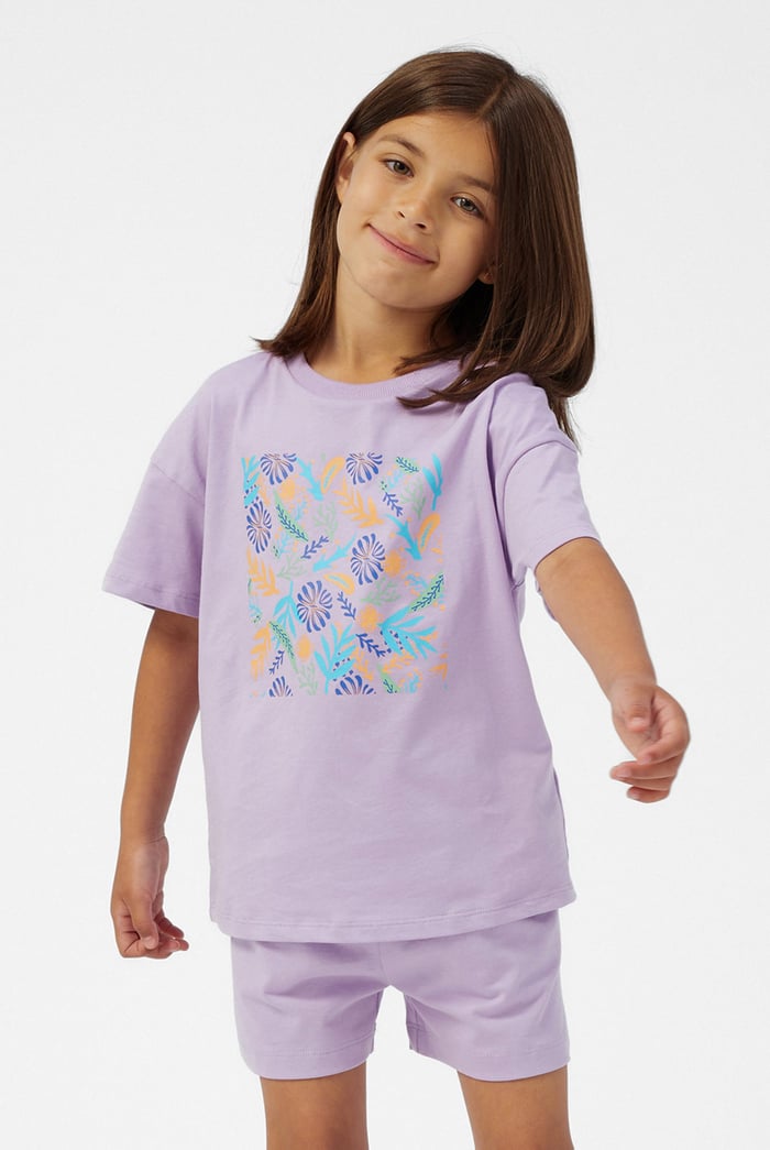 Girls Oversized Printed T-Shirt