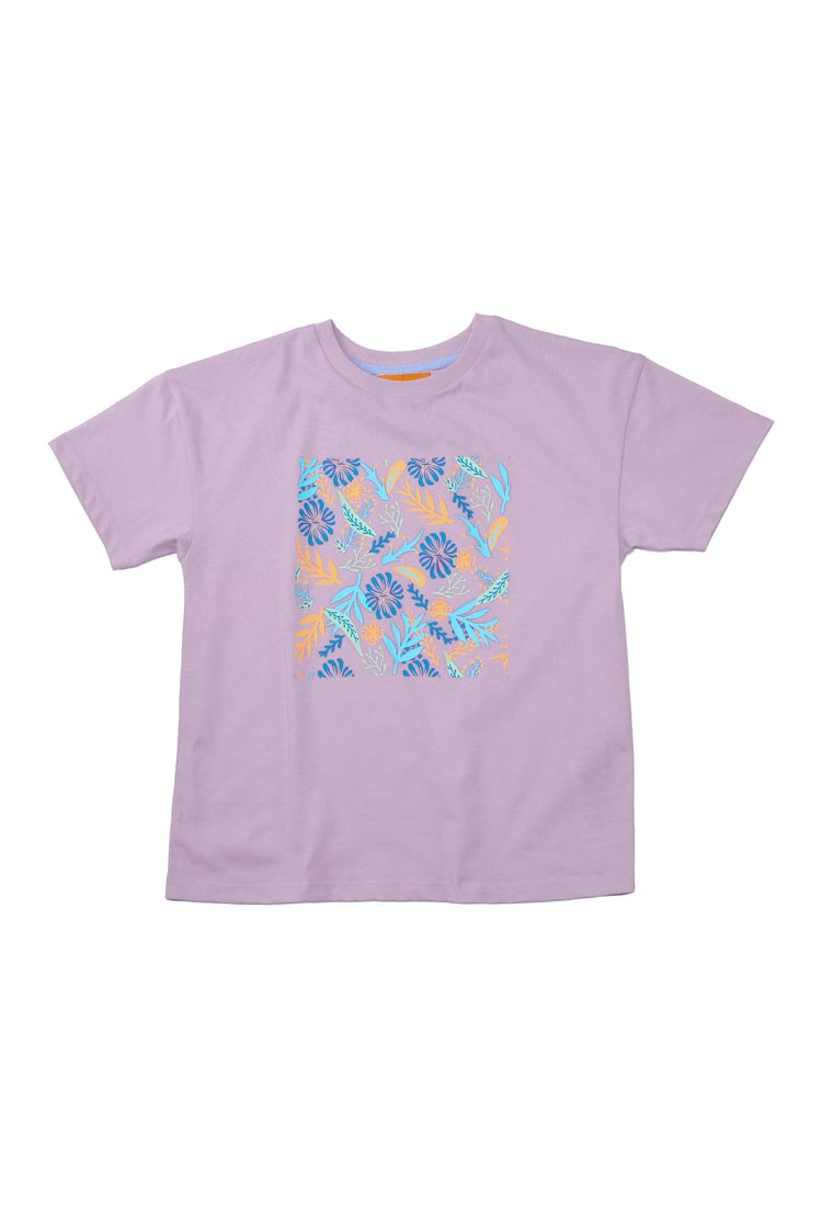 Girls Oversized Printed T-Shirt