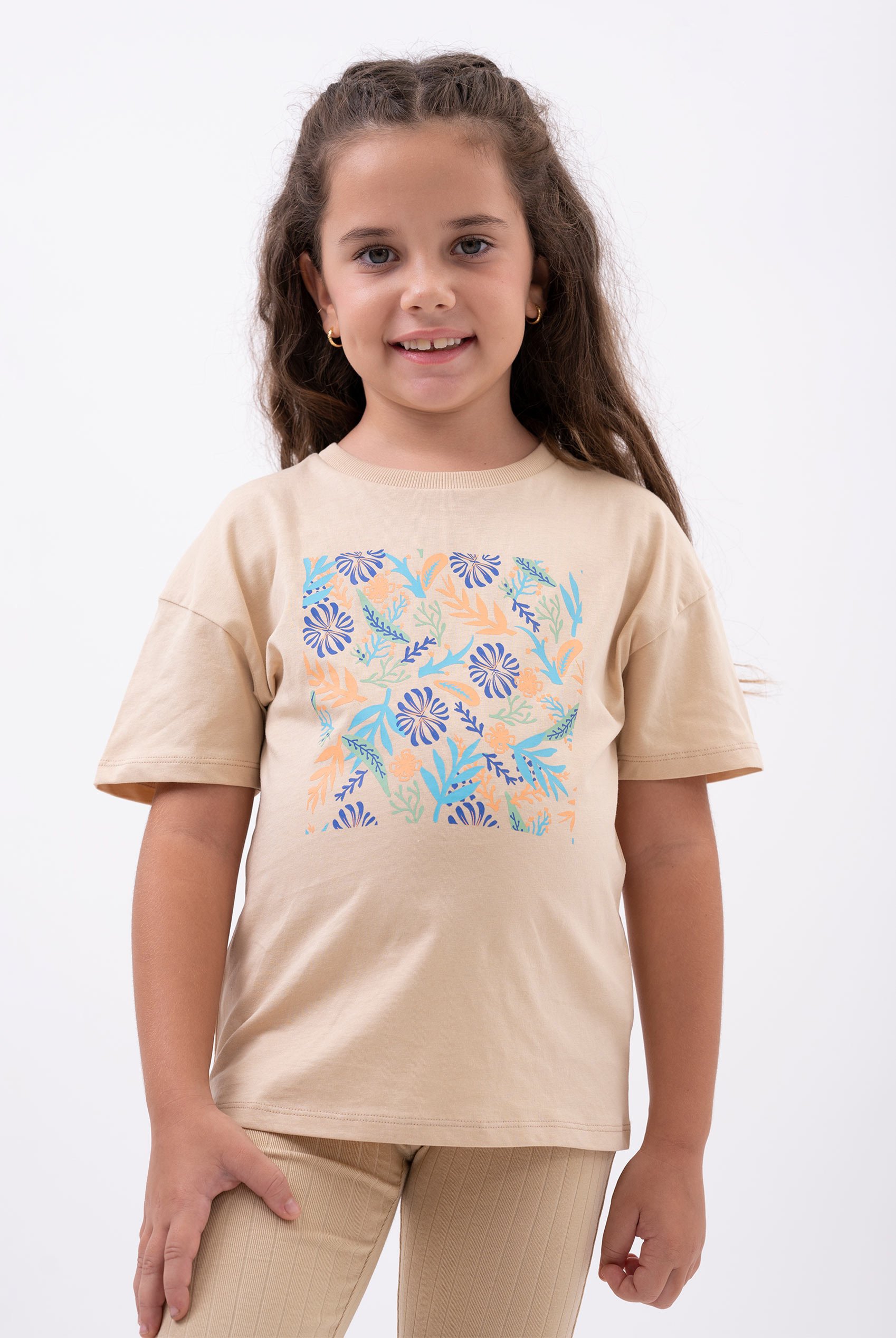 Girls Oversized Printed T-Shirt