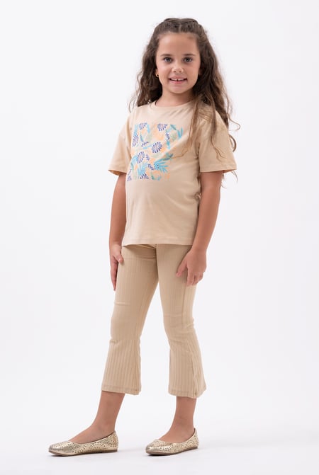 Girls Pink Oversized Printed T-Shirt