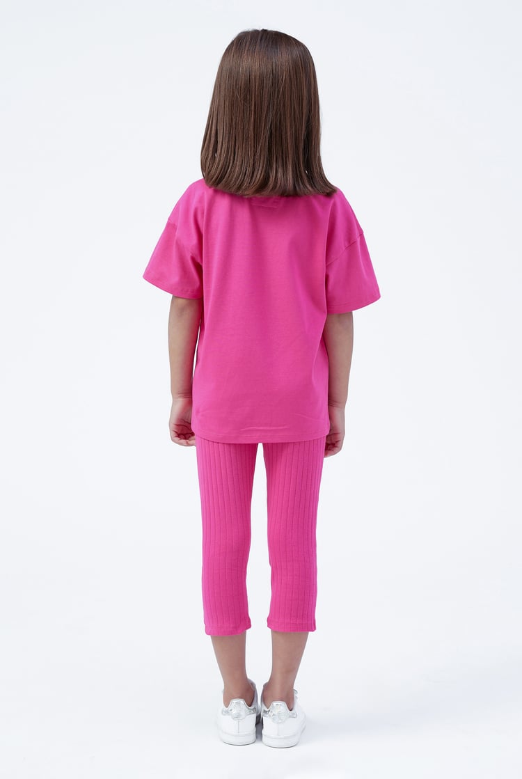 Girls Oversized Printed T-Shirt