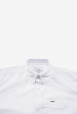 White Mens Button Down Collar L/S Shirt