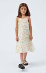 Girls Printed Tiered Strappy Jersey Dress