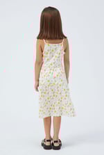 Girls Printed Tiered Strappy Jersey Dress