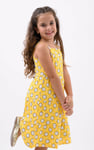 Girls Printed Tiered Strappy Jersey Dress