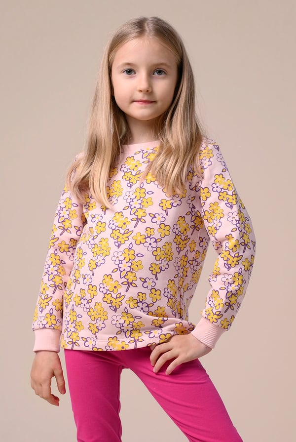 Girls Cream Floral Print Sweatshirt (5yrs-11yrs)