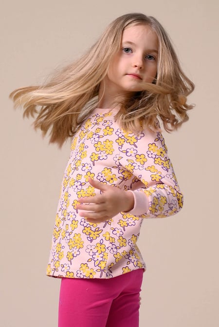 Girls Cream Floral Print Sweatshirt (5yrs-11yrs)