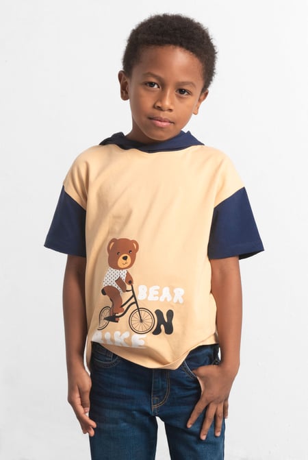 Cream Short Sleeve Summer Hoodie (6yrs-11yrs)