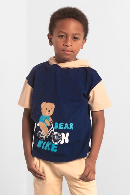 Cream Short Sleeve Summer Hoodie (6yrs-11yrs)