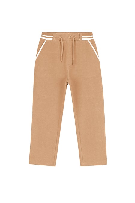 Tan Contrast Rib Detailing Trouser (6yrs-11yrs)