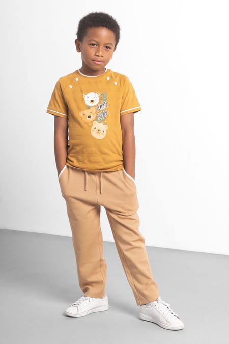 Red Contrast Rib Detailing Trouser (6yrs-11yrs)