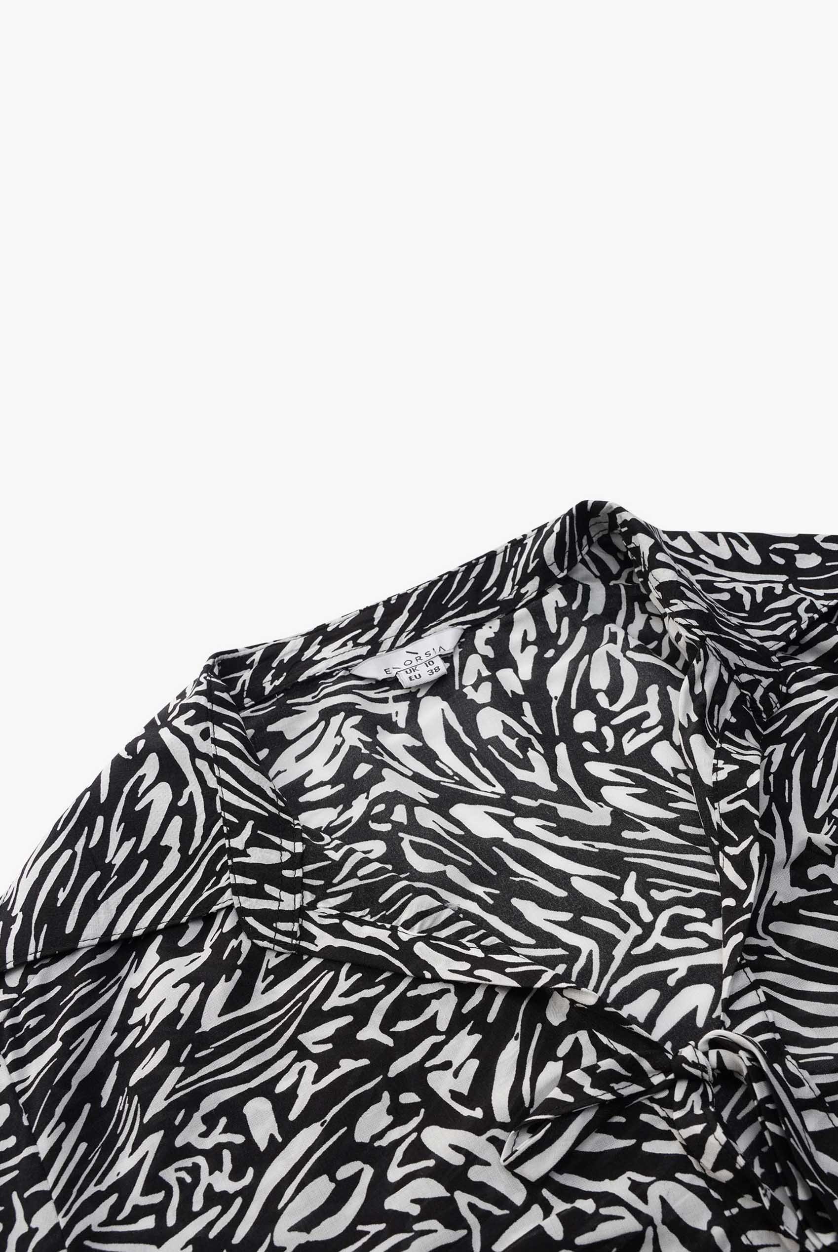 Tie Open Front Viscose Blouse