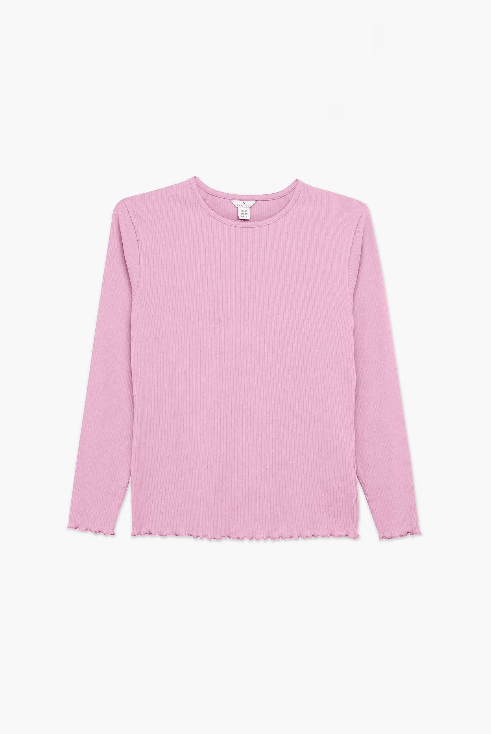 LS Picoting Ribbed T-Shirt & Leggings Set