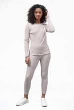 LS Picoting Ribbed T-Shirt & Leggings Set