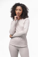 LS Picoting Ribbed T-Shirt & Leggings Set