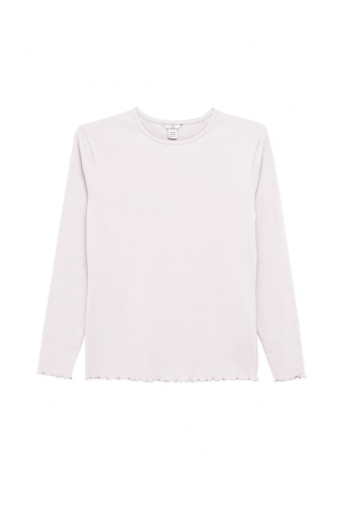 LS Picoting Ribbed T-Shirt & Leggings Set