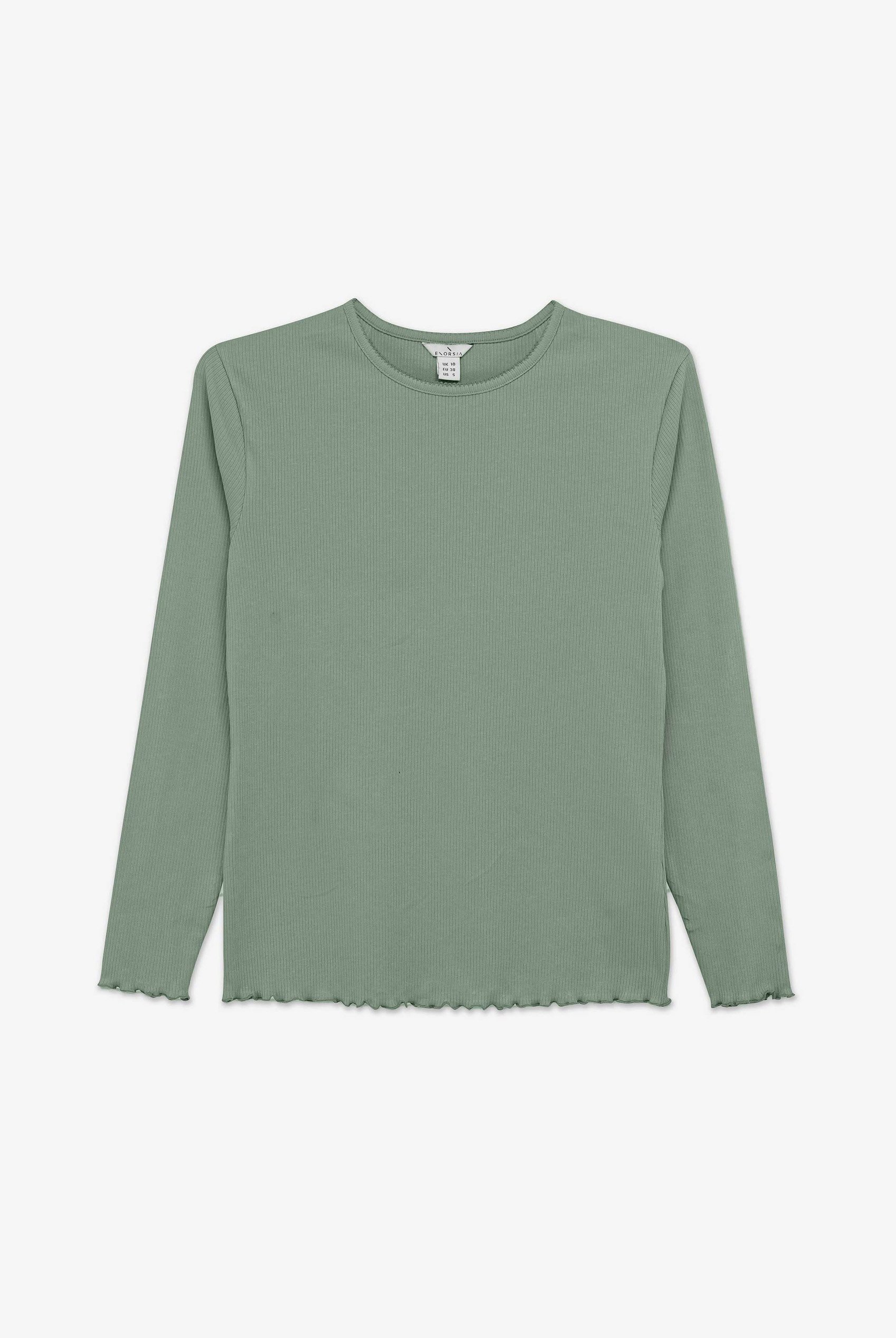 LS Picoting Ribbed T-Shirt & Leggings Set