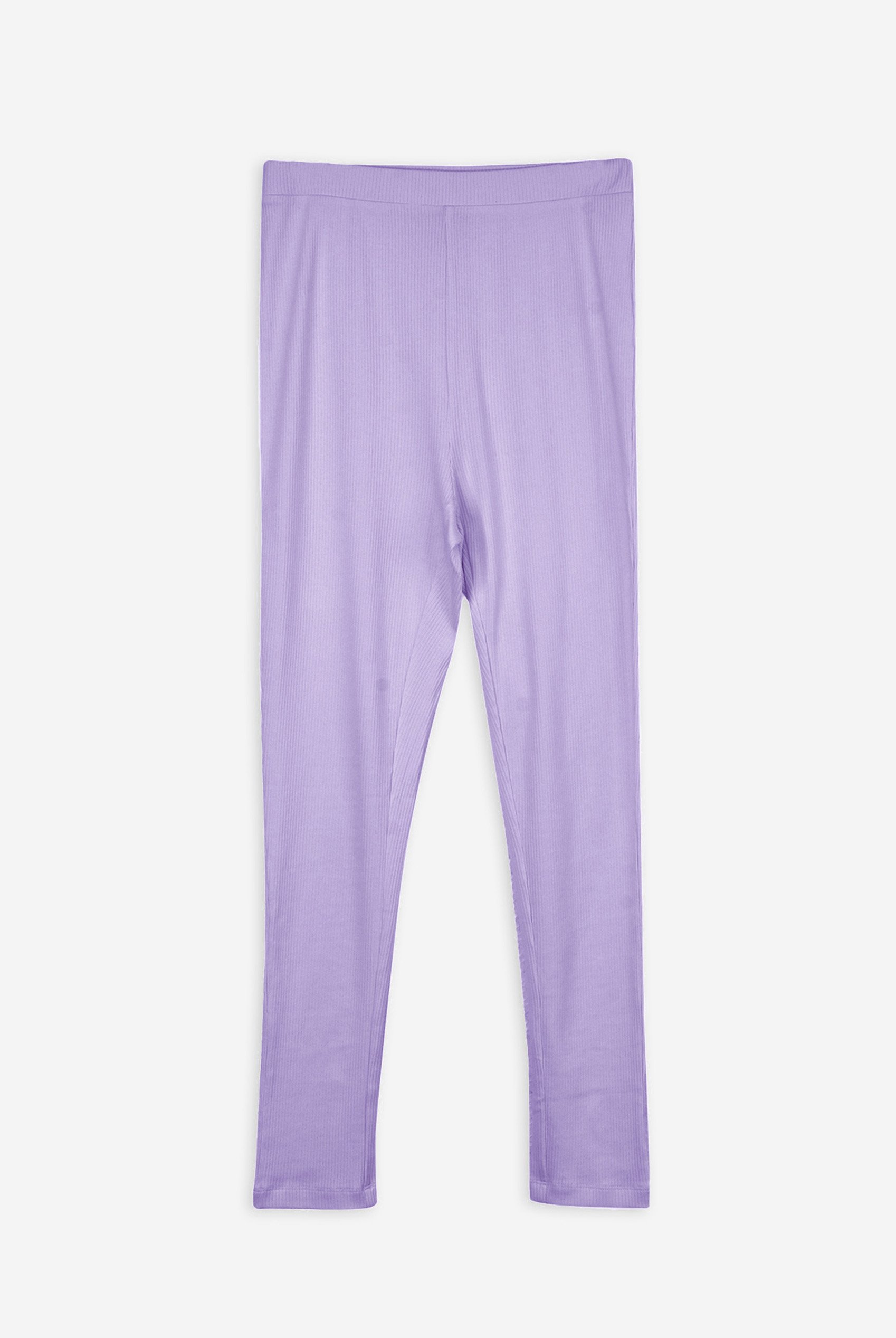 LS Picoting Ribbed T-Shirt & Leggings Set