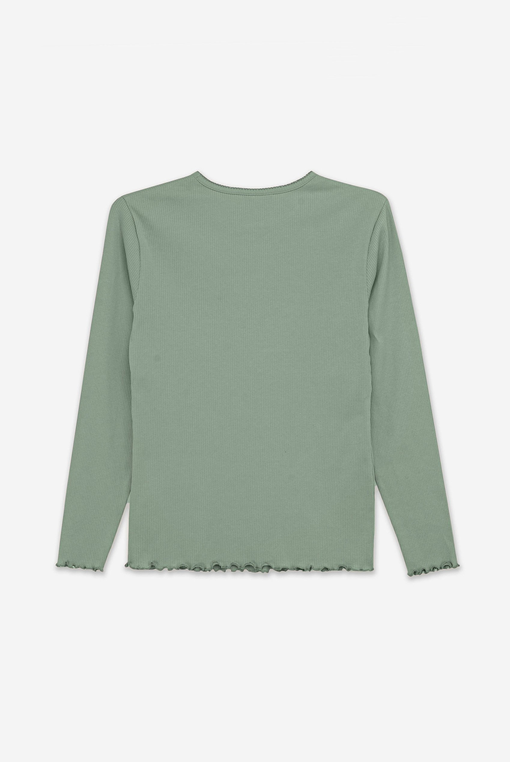 LS Picoting Ribbed T-Shirt & Leggings Set