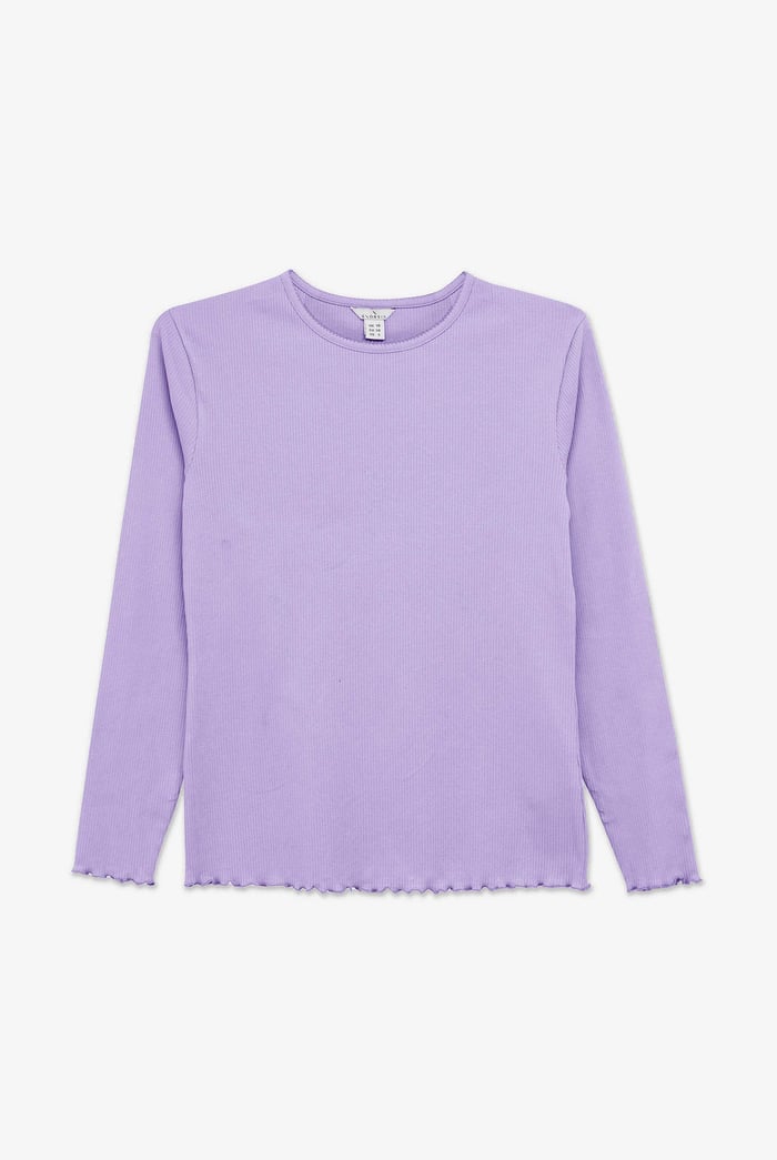 LS Picoting Ribbed T-Shirt & Leggings Set