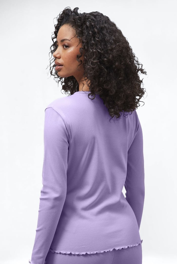 LS Picoting Ribbed T-Shirt & Leggings Set