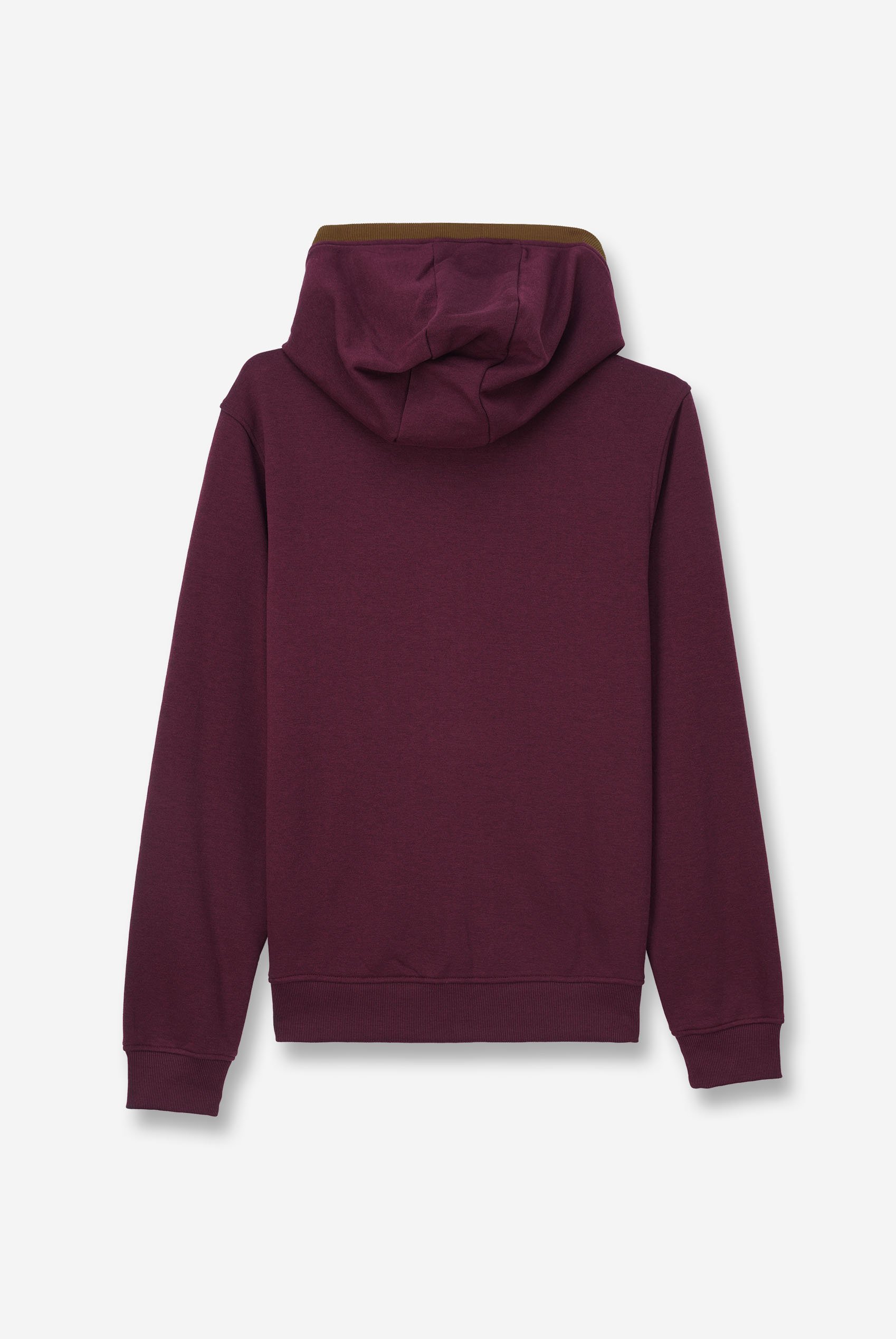 Contrast Piping Detail Zip Front Hoodie