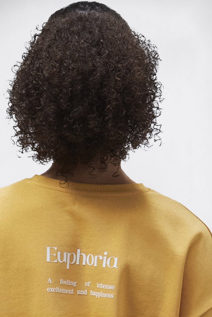 Ribbed Hem Cropped Sweatshirt