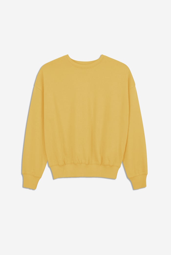 Ribbed Hem Cropped Sweatshirt
