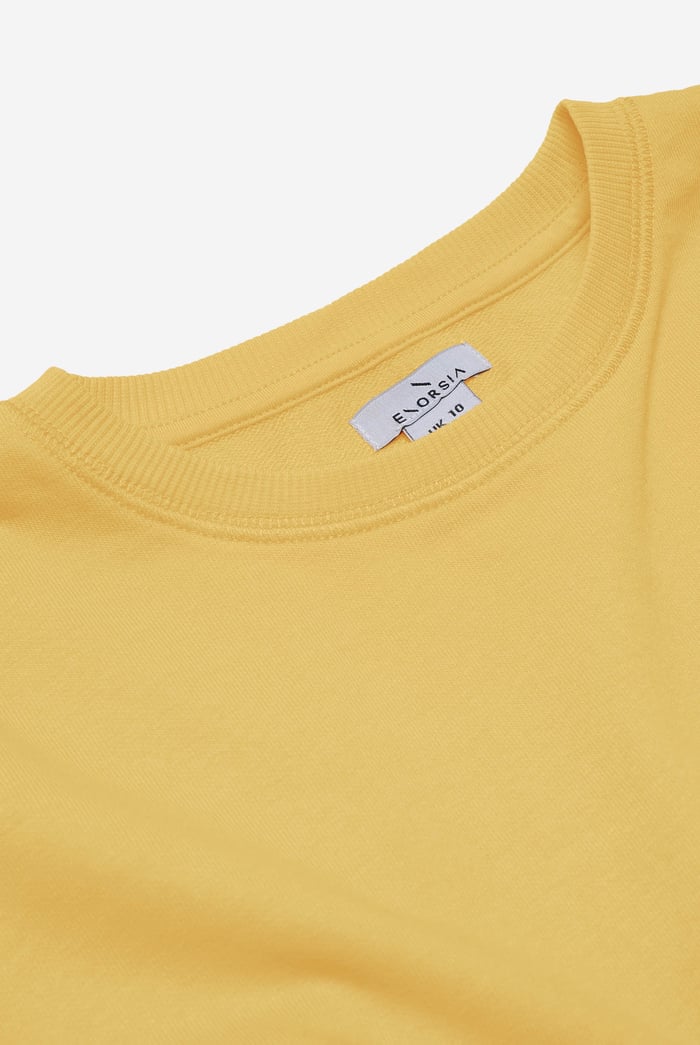 Ribbed Hem Cropped Sweatshirt