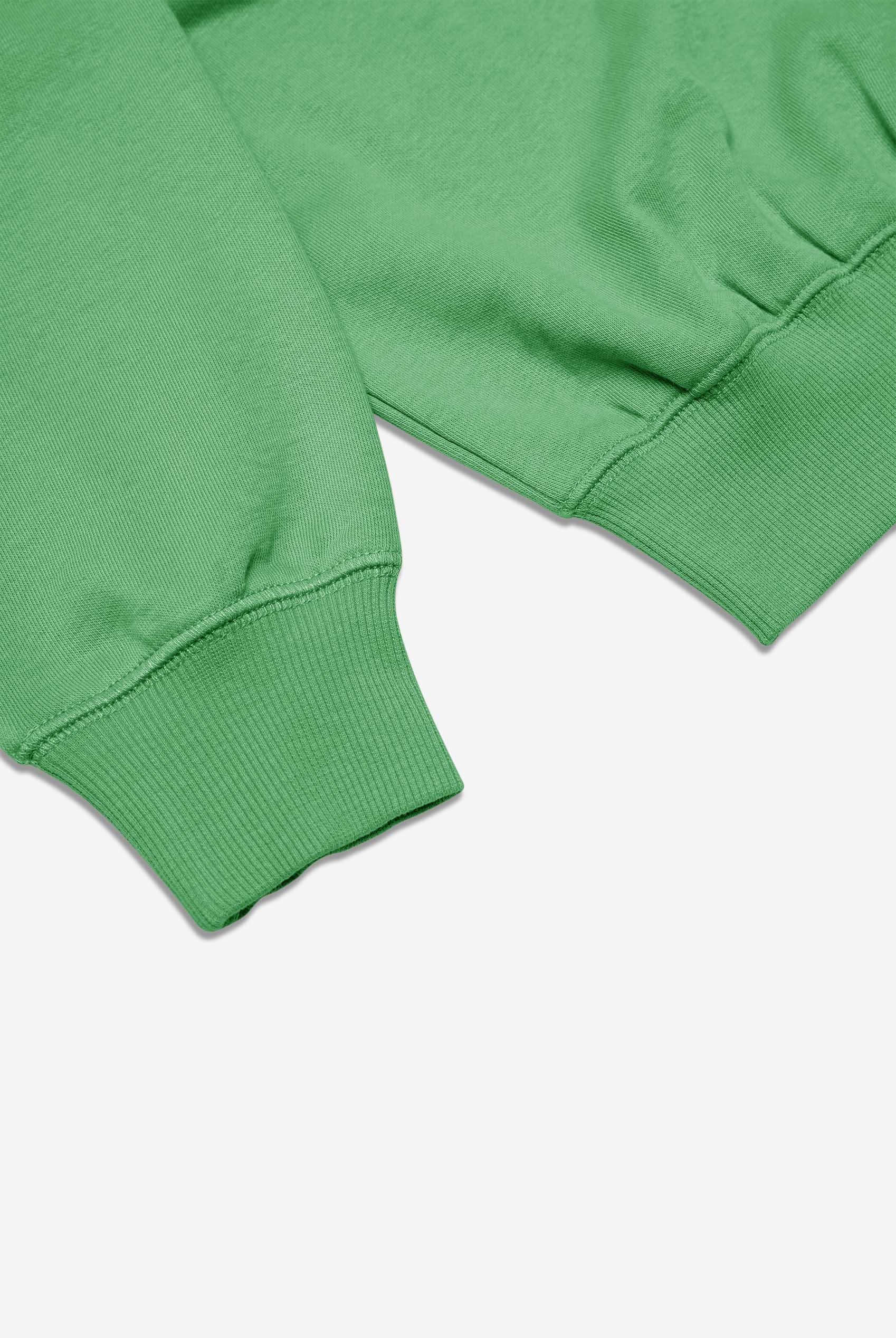 Ribbed Hem Cropped Sweatshirt