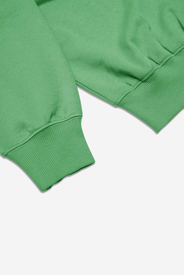 Ribbed Hem Cropped Sweatshirt