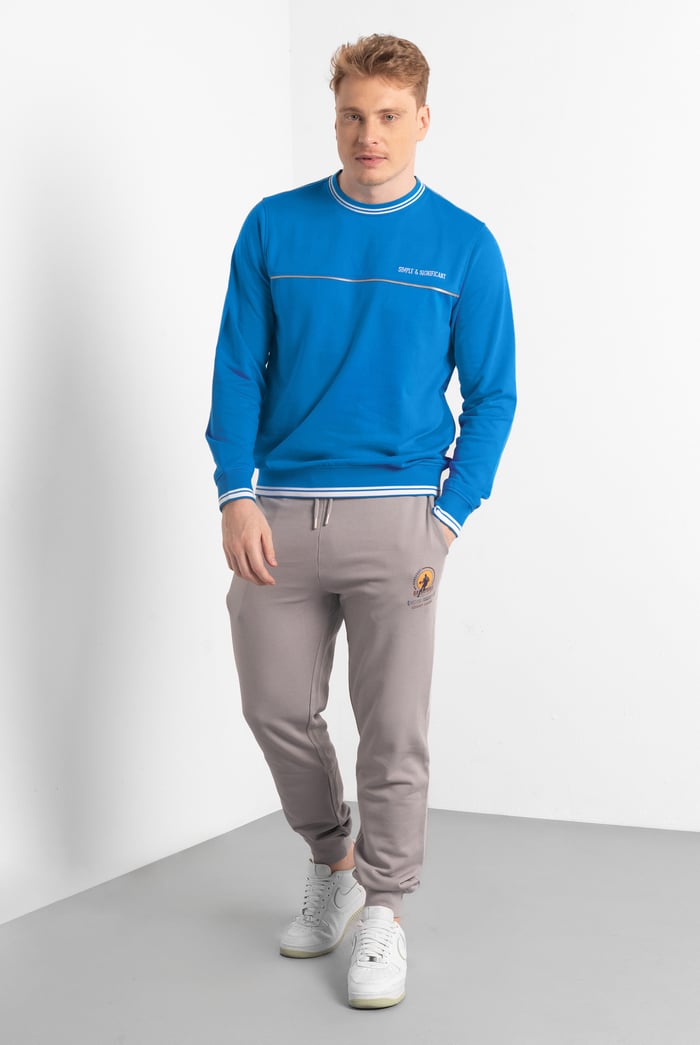 Simple & Significant Sweatshirt With Reflective Tape Detailing