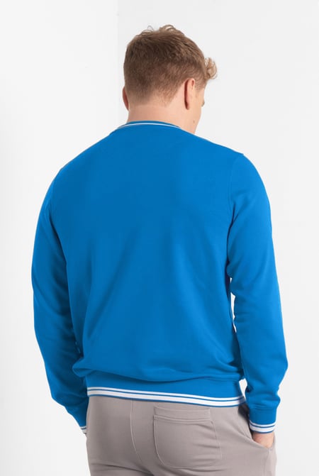 Blue Simple & Significant Sweatshirt With Reflective Tape Detailing