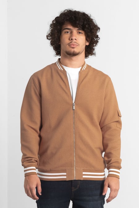 Heavy Waffle Bomber Jacket