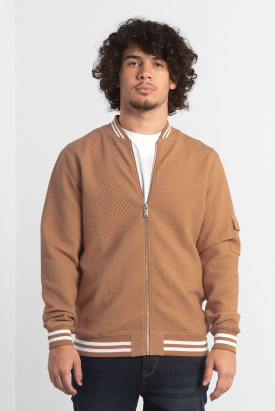 Heavy Waffle Bomber Jacket