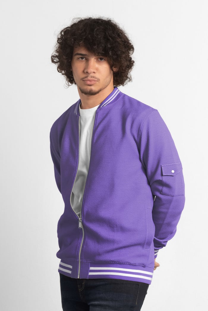 Heavy Waffle Bomber Jacket