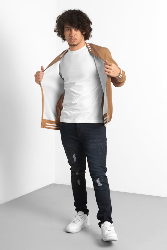 Heavy Waffle Bomber Jacket