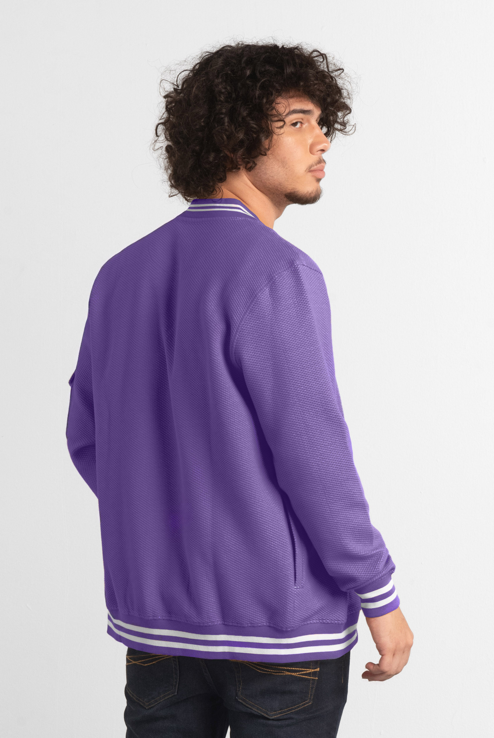 Heavy Waffle Bomber Jacket