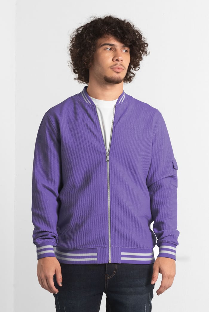 Heavy Waffle Bomber Jacket