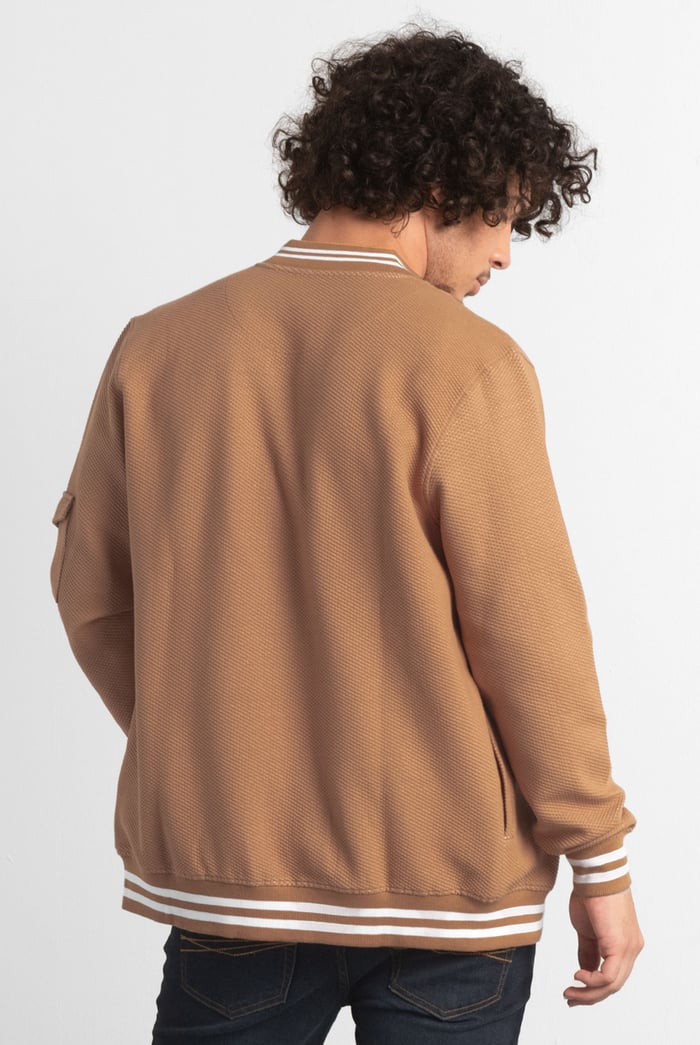 Heavy Waffle Bomber Jacket