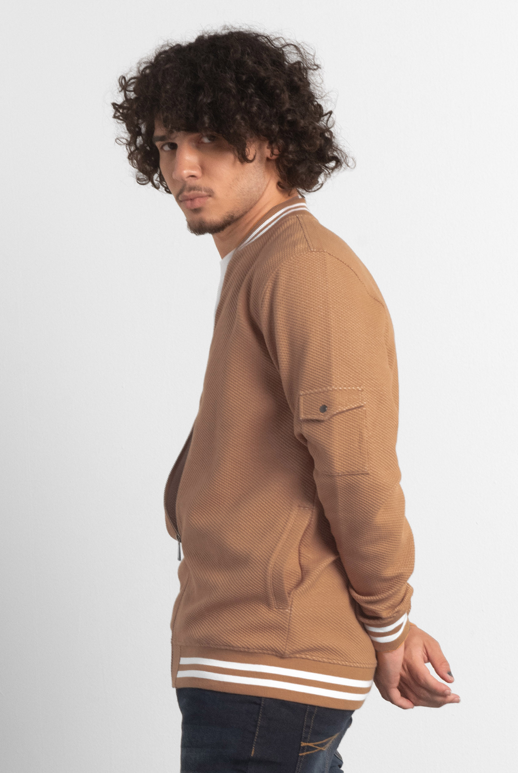 Heavy Waffle Bomber Jacket