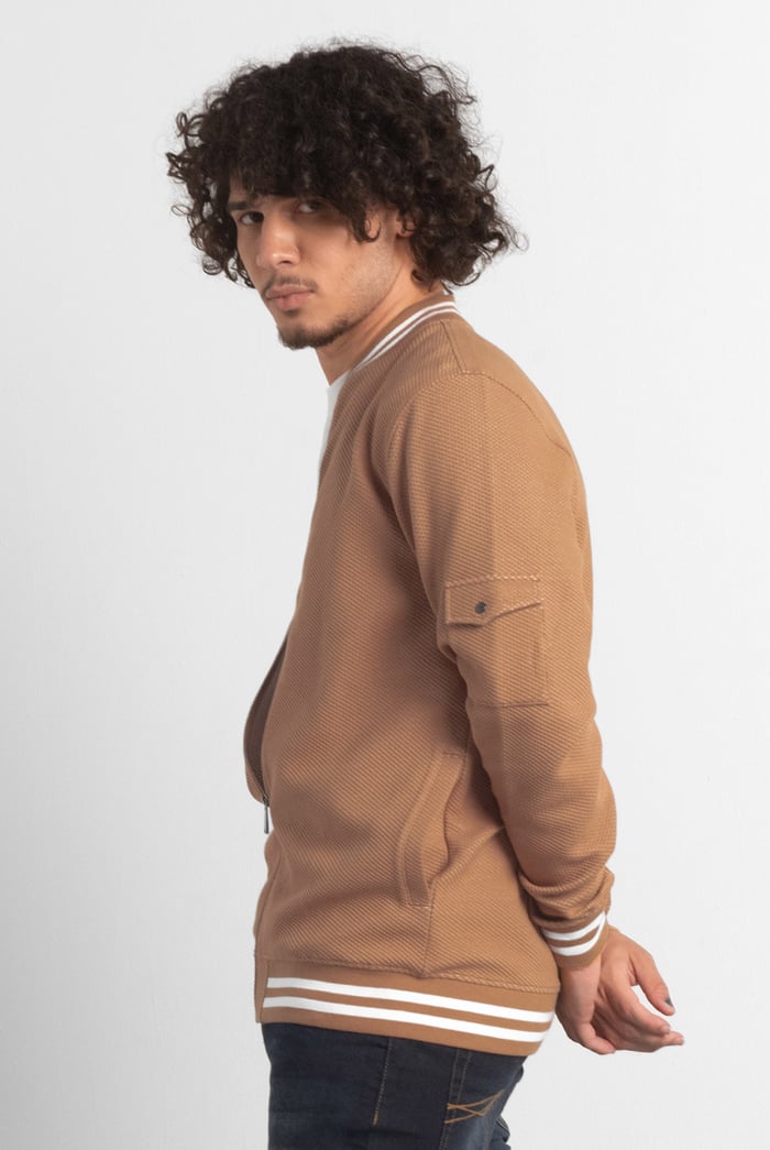 Heavy Waffle Bomber Jacket