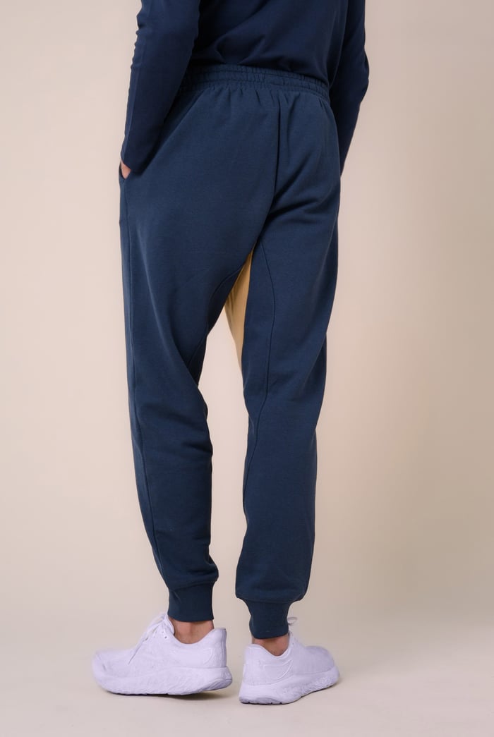 Mens Fleece Joggers With Contrast Panels