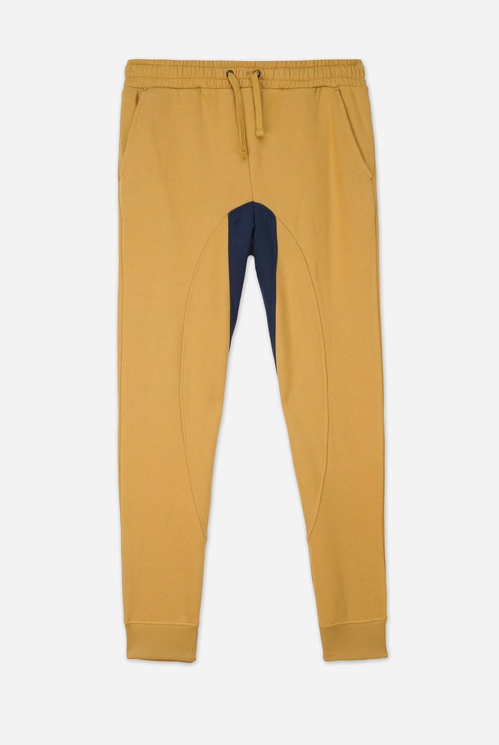 Mens Fleece Joggers With Contrast Panels