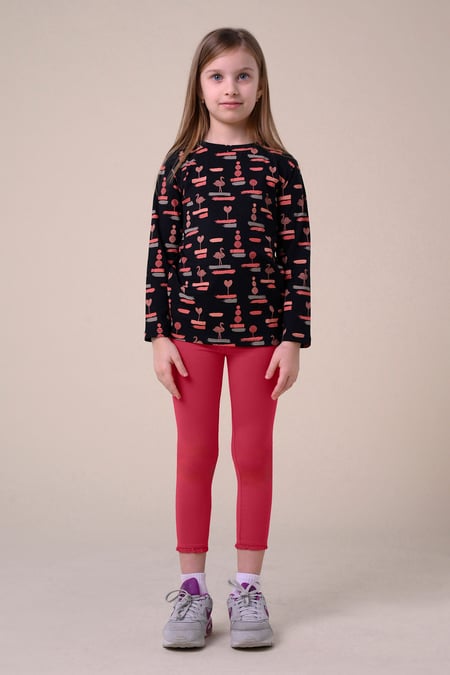 Girls Black Lace Frill Hem Leggings (12/18mths-6/7yrs)