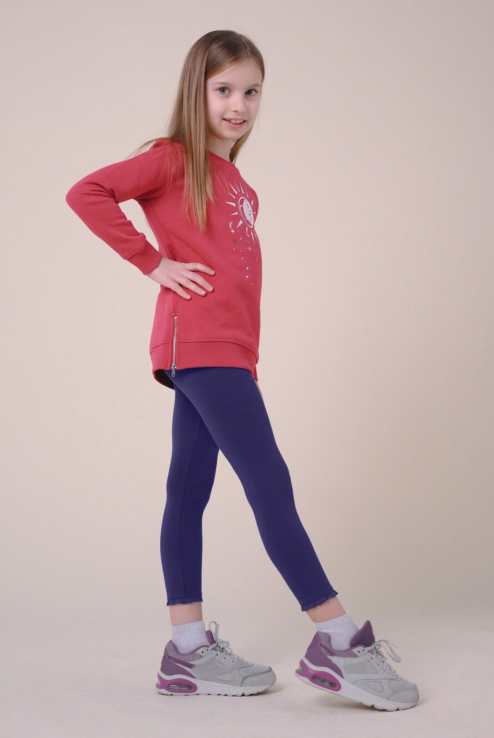 Girls Lace Frill Hem Leggings (12/18mths-6/7yrs)