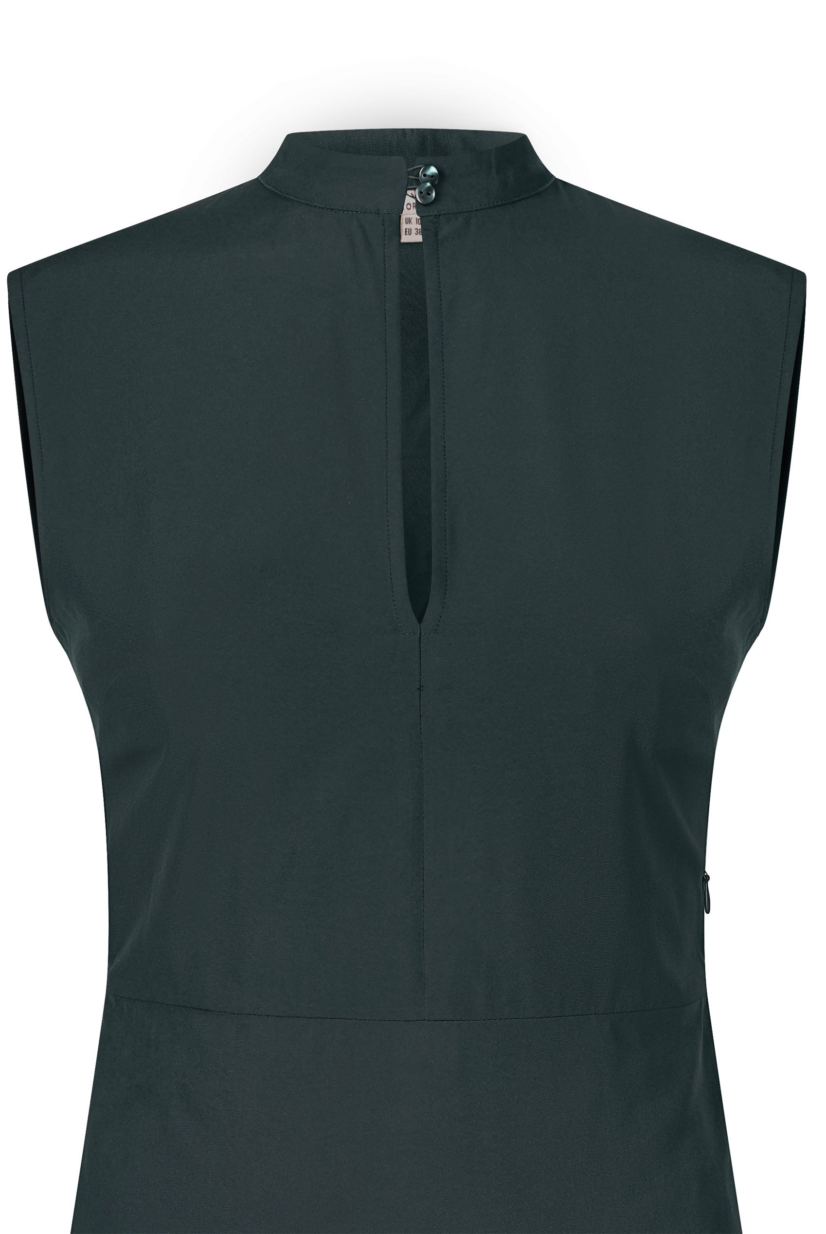 High Neck Sleeveless Dress With Keyhole Detail